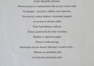 Magiczne skarpetki- wiersz dziecka.